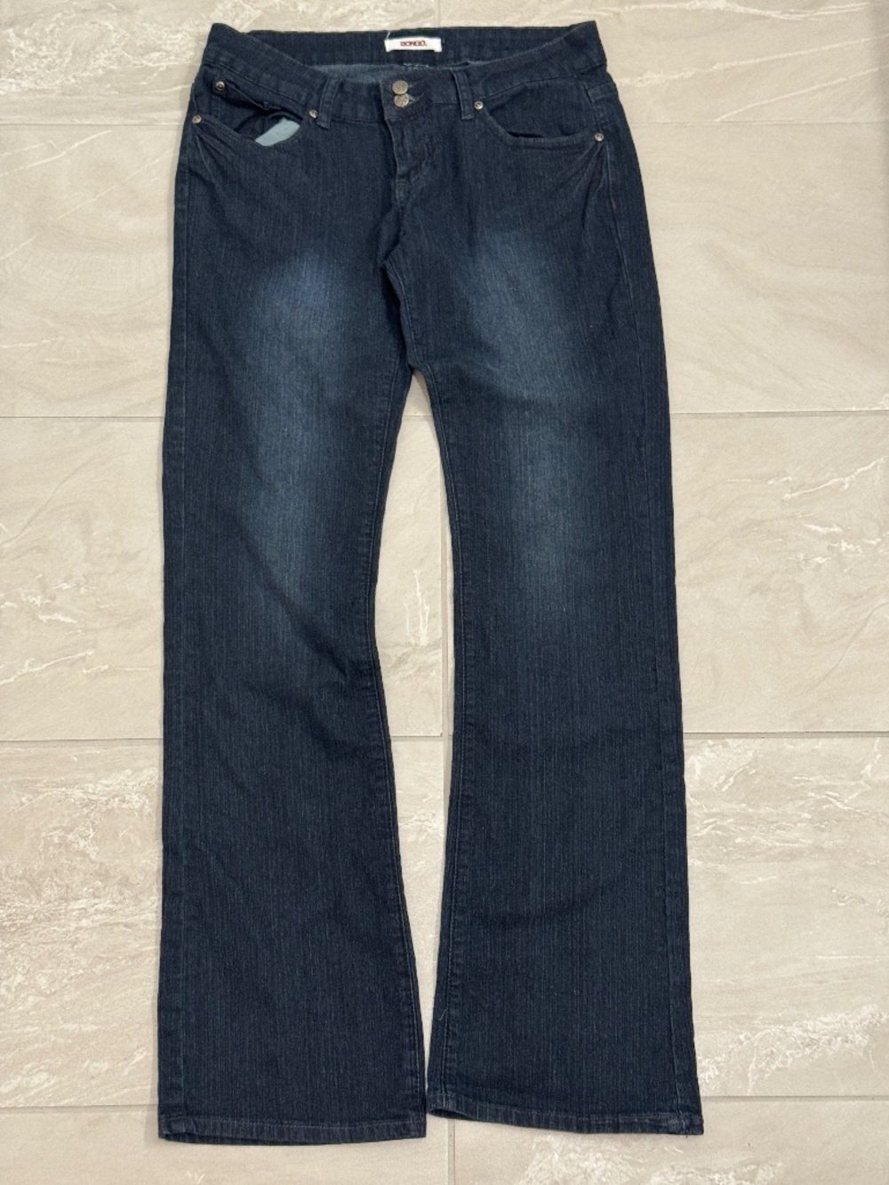 Bongo Low Rise Bootcut Jeans Y2K Dark Wash Denim Indie Sleaze Mall Goth